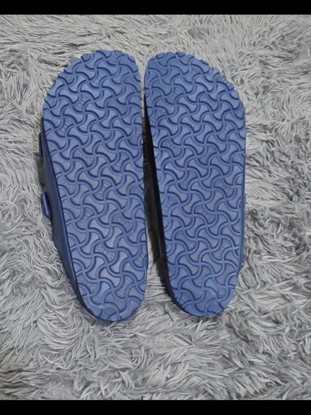 Birkenstock Blue Double Buckle Slide Sandals